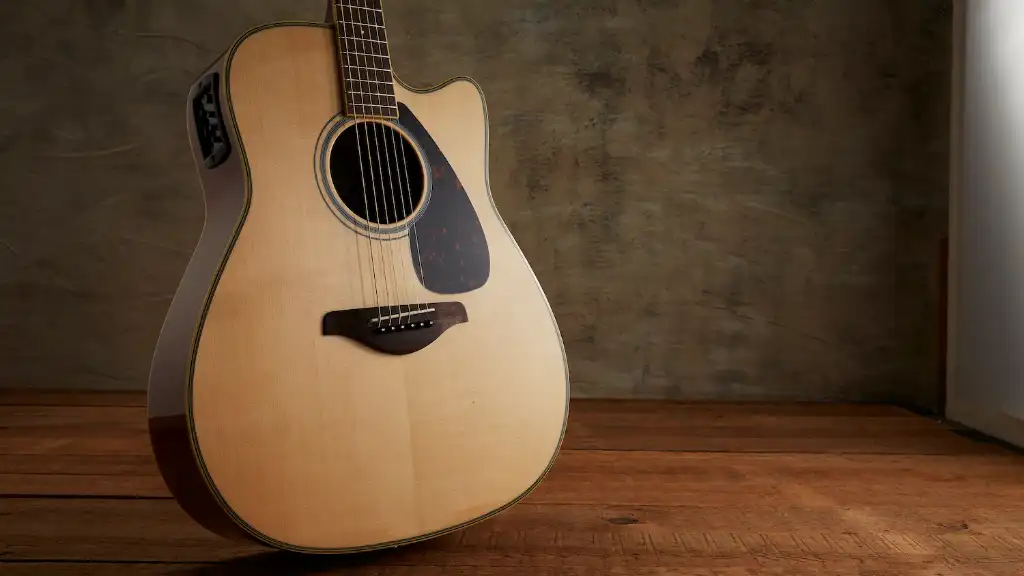 aspecto de una guitarra electroacústica