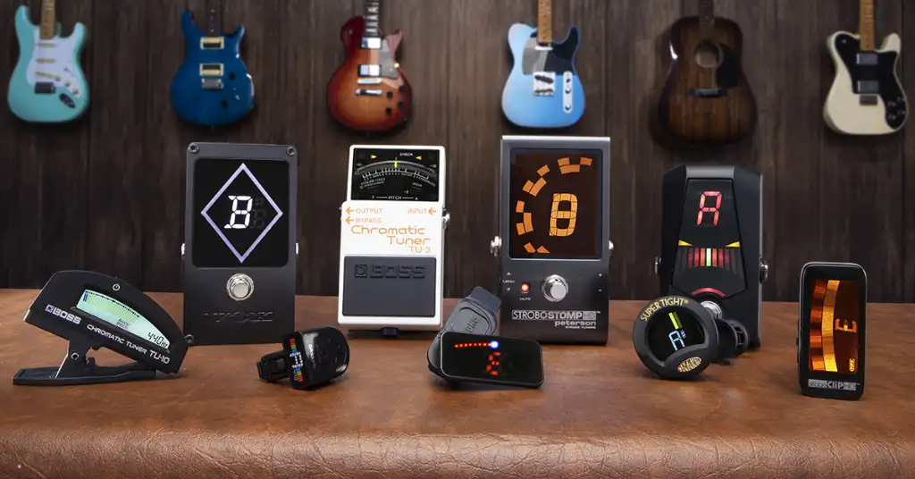 Afinador electrónico para guitarra electroacústica